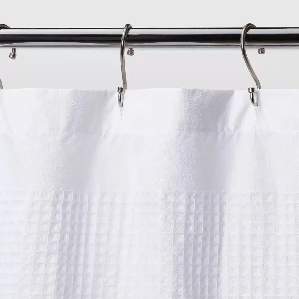 Waffle Inset Shower Curtain 